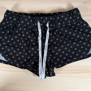Calvin Klein Black lounge/sleepwear Shorts with Logo Print
